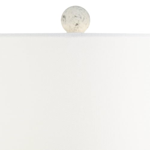 360 Lighting 23" High Small Mid Century Modern Coastal Accent Table Lamp Handcrafted Sandstone Finish Ceramic Single White Shade Living Room Bedroom Bedside Nightstand House Office Colors May Vary