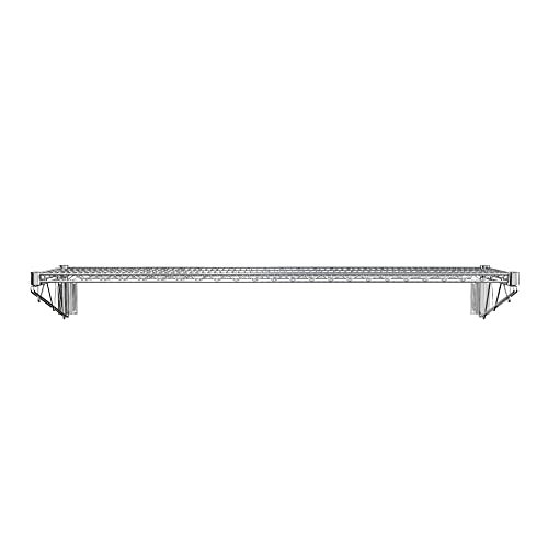 14" x 48" Chrome Wire Wall Mount Shelf - color: Chrome, size: 14" x 48"