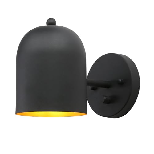 Modern Hardwired Wall Sconce with Dimmer Switch | Adjustable Light Head Wall Vanity Light, E26 Bulb Base Reading Lamp Lighting Decor for Bedroom Living Room Kitchen Sink - color: Black