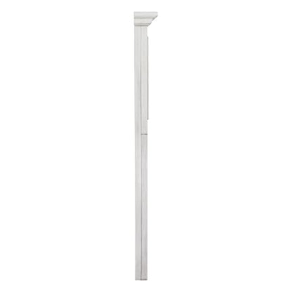 OSP Home Furnishings Farmhouse Basics King Headboard Only, Rustic White Finish - size: King