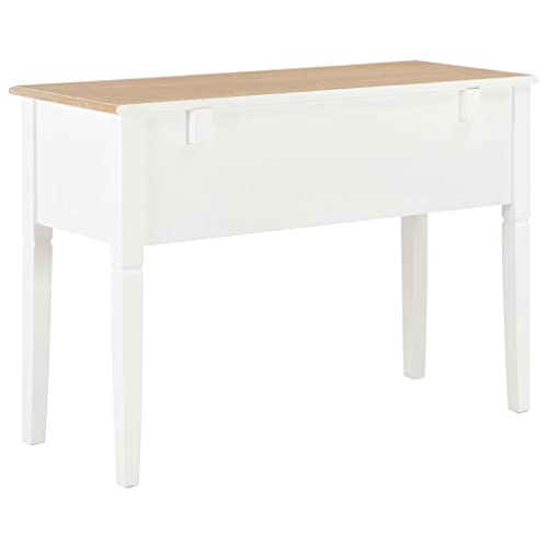 Home Office Desk,Modern Minimalist Style Game Table,Writing Desk for Student Study, Bedroom Dresser,Writing Desk White 43.1"x17.7"x30.5" Wood