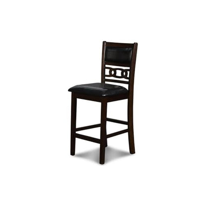 New Classic Furniture Gia 3-Piece Drop Leaf Counter Table Set with 2 Chairs, 42-Inch, Ebony - color: Ebony, size: Counter Set