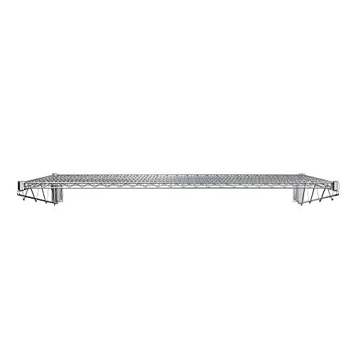 24" x 60" Chrome Wire Wall Mount Shelf - color: Chrome, size: 24" x 60"