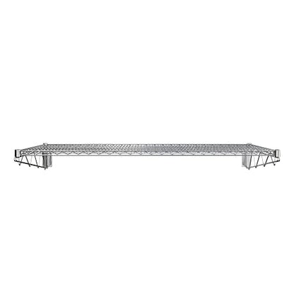 24" x 60" Chrome Wire Wall Mount Shelf - color: Chrome, size: 24" x 60"