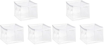 Amazon Basics Clear Zippered Storage Bags for Closet Organization, Stackable Clothing and Linen Storage Containers, 6-Pack - size: 6-Pack