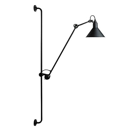 Vintage Industrial Swing Arm Wall Lamp Adjustable Black Rocker Wall Lamp Wall Mounted Reading Light Fixture for Indoor Bedroom Bedside