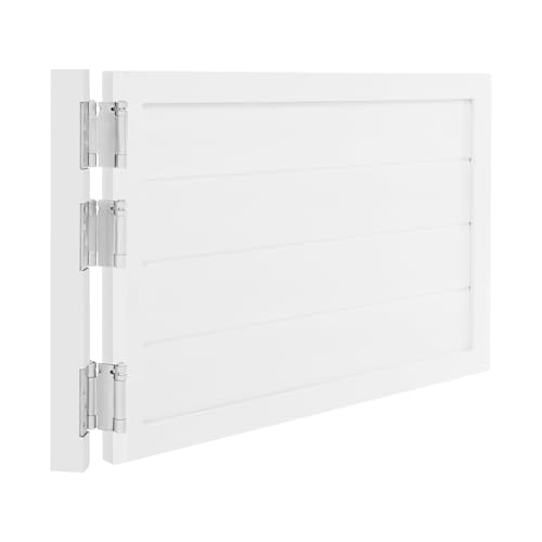 Room Divider Door White | Black Space Saving Sliding Partition Door for Doorways | Farmhouse Style Half Door w/Pull Rope | No-Drill Interior Door for Home Office & Studio (White, 35.4x23.6in) - color: White, size: 35.4x23.6in