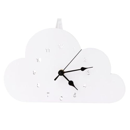 GARVALON Cloud-Shaped Nordic-Style Desktop Clock White Quiet Bedroom Clock Modern Decor