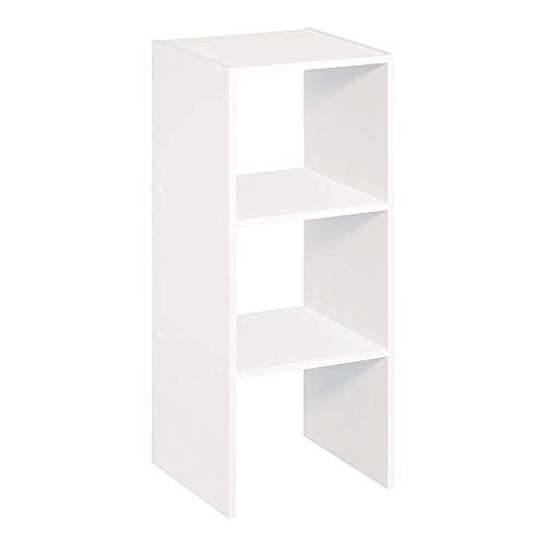 ClosetMaid 31 Inch 2 Cube White Decorative Home Stackable Standing Shelf Storage Organizer for Home, Office, and Garage, 2 Pack