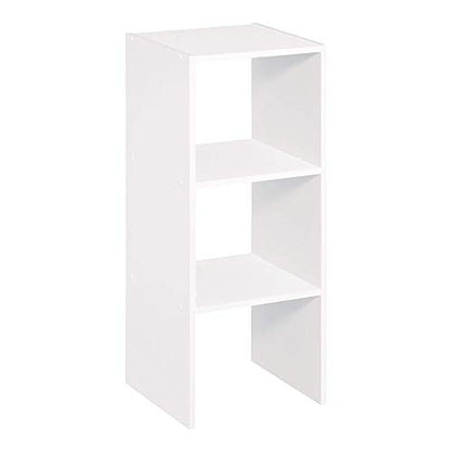 ClosetMaid 31 Inch 2 Cube White Decorative Home Stackable Standing Shelf Storage Organizer for Home, Office, and Garage, 2 Pack