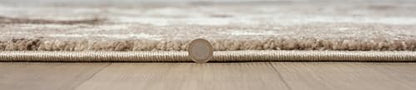 Keen Home Design Runner Rugs - 32"x91" Non-Shedding, Thick Pile Abstract Rugs for Kitchen, Living Room, Bedroom, Dining Room, Entryway - Size: 2'8" x 7'7", Skies Beige - color: Skies Beige, size: 2'8" x 7'7" (Runner)