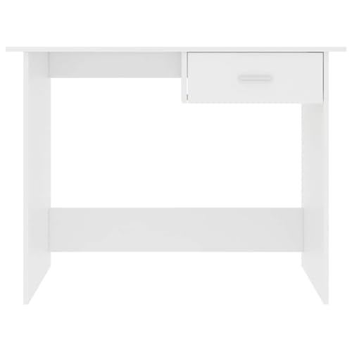 Modern Writing Desk for Home Office, Sleek Minimalist Desk with Storage Drawer and Durable Engineered Wood for Small Spaces, Bedroom Study