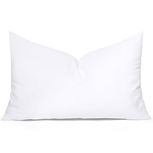 MIULEE 14x40 Inch Throw Pillow Insert for Couch Sofa Bed | Premium Virgin Filling, Soft Brushed Fabric, Rectangle Decorative Pillow, Lumbar Back and Neck Support - size: 14x40 Inch