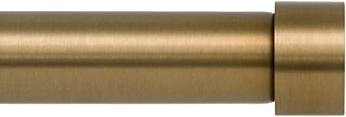 Ivilon Drapery Window Curtain Rod - End Cap Style Design 1 Inch Pole. 72 to 144 Inch Color Warm Gold - size: 72 to 144 in.
