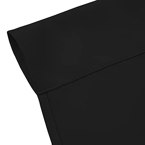 Black Blackout Curtains/42 x 54 Inch/Set of 2 Panels Room Darkening Curtains for Bedroom - color: Black, size: 42"W x 54"L (Pack of 2)