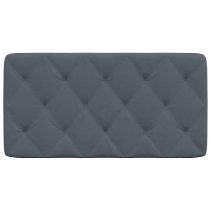 39.4 Inch Headboard Cushion, Dark Gray Velvet Upholstered Wall-Mounted Headboard, Geometric Diamond Pattern Bed Backrest Support for Reading and Bedroom Decor - size: 39.4 inches