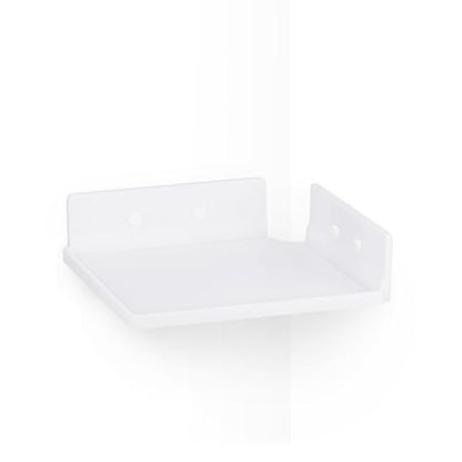 22.9cm(9인치) 소형 코너 선반 마운트, 접착제 및 나사 인, 스피커, 카메라, 베이비 모니터, 식물, 책 전자 제품, 수집품 등용, 플로팅 선반 (화이트) Brainwavz - color: 22.9cm(9인치) 코너