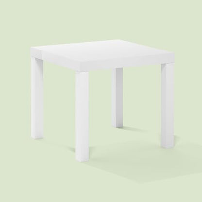 Bayan End Table, Square Side Table, for Small Spaces, Living Room, Bedroom, White - color: White, size: 20.1 (D) x 20.1 (W) x 17.5 (H) inches