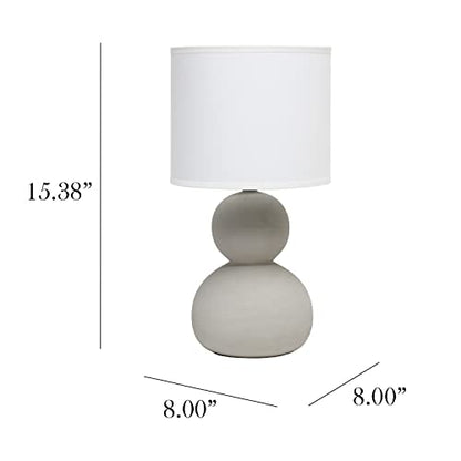 Simple Designs LT1116-TAU Stacked Stone Age Table Lamp, Taupe Gray