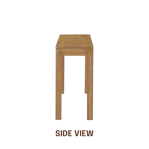 Flow 47-Inch Console Table, Modern Solid Wood Entryway Table with Hidden Drawer, Waterproof & Heat Resistant, Narrow Table for Hallway, Living Room & Foyer, Teak Look - color: Teak Look, size: 47 Inch, style: Console