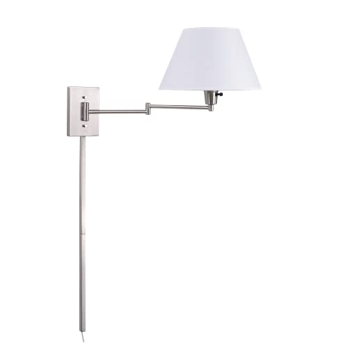 Kenroy Home 30110BS Simplicity Wall Swing Arms, Medium, Brushed Steel