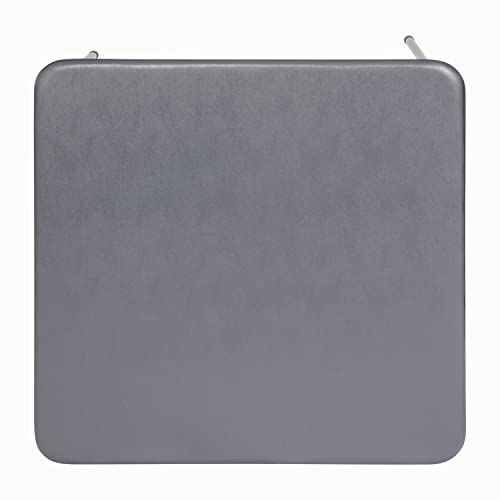 EMMA + OLIVER Gray Square Folding Card Table and Chairs Set for 4 Players | Lightweight, Easy Storage, Padded Top - color: Grey