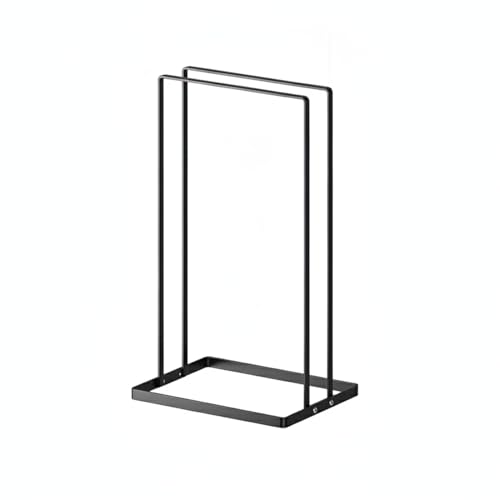 Compact Carbon Steel Standing Dry Rack for Indoor Laundry, Space-Saving Floor Clothes Hanger for Apartments & Small Spaces, Black