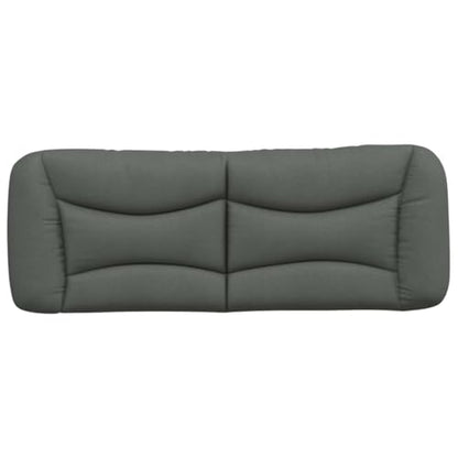 Wall-Mounted Headboard Cushion Full Size 54.7-Inch Charcoal Grey Upholstered Backrest Pillow for Bedroom Reading Support - size: 53.9" & 1