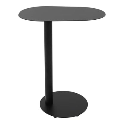 Modern C-Shaped End Table, Small Sofa Side Table Metal Side Table for Couch and Bed Snack Table Tray Table for Living Room Bedroom - color: Black