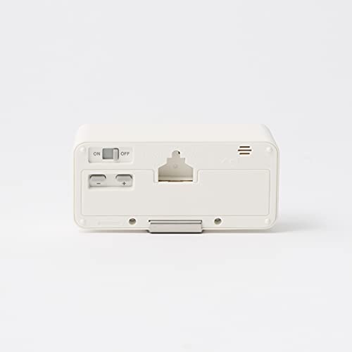 Muji Digital Clock with Alarm, Small, White