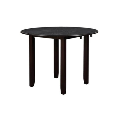New Classic Furniture Gia 3-Piece Drop Leaf Dining Table Set with 2 Chairs, 42-Inch, Ebony - color: Ebony, size: Dining Set