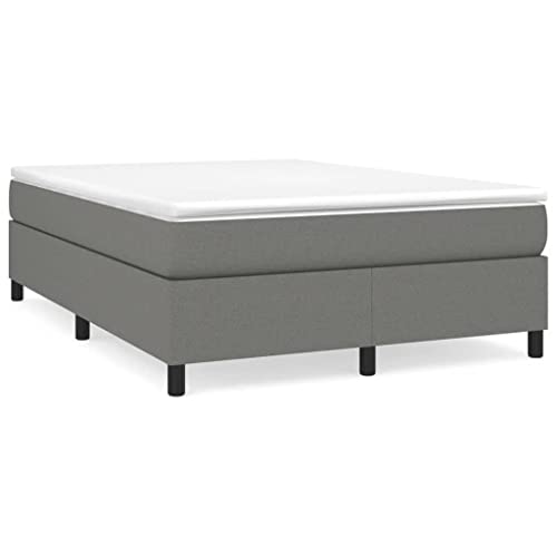 Queen Bed Frame, Modern Upholstered Platform Bed with Breathable Dark Grey Polyester Fabric, Sturdy Plywood Slat Support for Bedroom and Guest Room, 59.8 x 81.1 x 13.8 Inches - color: Grey-c, size: Queen