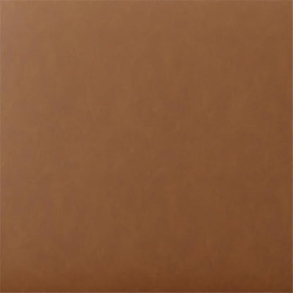 Studio Living Warren 18" Cube Ottoman, Urban Transitional, Fully Assembled, Vegan Leather Fabric, Carmel - color: Caramel