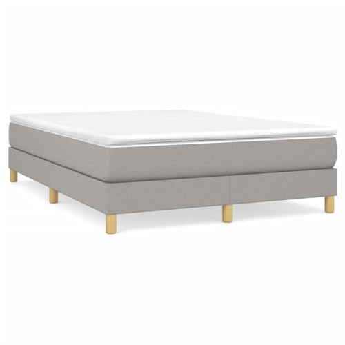 Queen Size Upholstered Bed Frame, Light Grey Fabric Platform Bed with Durable Plywood Slats, Modern Low Profile Bed Base for Bedroom Furniture, Easy Assembly - size: Queen