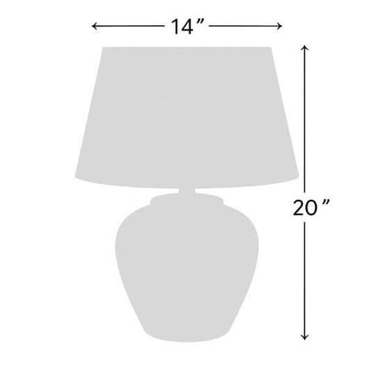 Nourison Home 20" Two-Tone White and Tan Glossy Ceramic Table Lamp, Bedside Nightstand Lamp with Warm Beige Shade for Bedroom, Living Room, Entryway - color: White/Tan