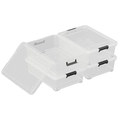 20 Quart Under Bed Storage Containers with Wheels – Clear Plastic Storage Bins with Lids, 4-Pack, Easy-Glide Wheeled Organizer for Closet, Dorm & Seasonal Items