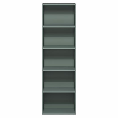 Furinno LUDER Book Shelf, 5-Tier Bookshelf, Bookcase with Open Shelves, 9.4 x 15.8 x 52, Easy Assembly, for Living Room, Bedroom, Home Office, Sage Green - color: Sage Green, size: 5-Tier