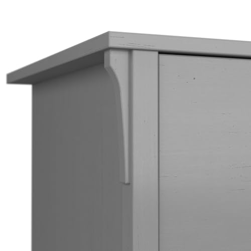 Bush Home Salinas Computer Desk with Hutch | Study Table with Drawers, Cabinets & Pullout Keyboard/Laptop Tray | Modern Home Office Desk in Cape Cod Gray | Work Desk with Storage - color: Cape Cod Gray