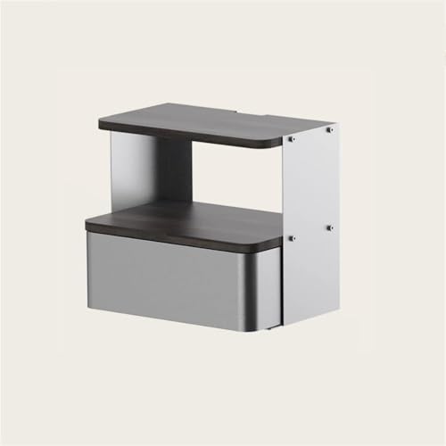 Wall Mounted Nightstand Floating Bedside Table with Drawer Wall Cabinet Small Night Stand for Small Space Lightweight(Black,38cm) - color: Black, size: 38cm