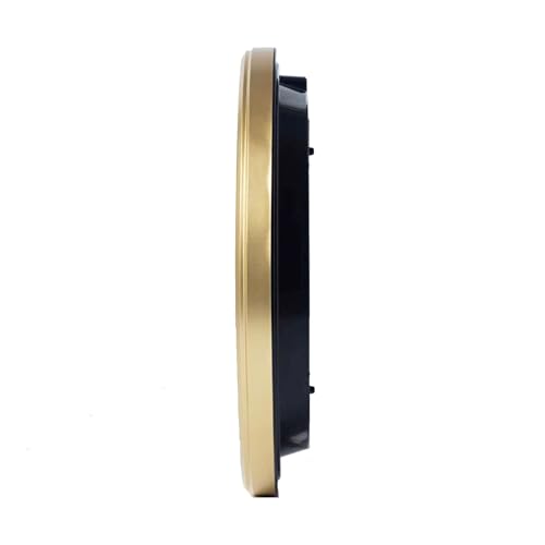 13" Gold Battery Powered Silent Wall Clock | Calendar, Temperature, Humidity, J-3728 - color: Gold