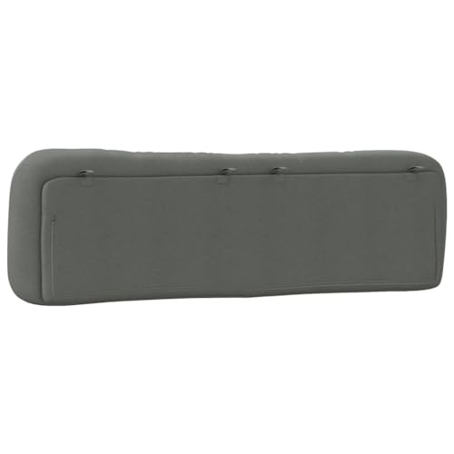 Wall Mounted Headboard Cushion for King Bed, 72 Inch Wavy Striped Upholstered Backrest Pillow, Breathable Fabric Reading Support for Bedroom, Dark Gray - color: Dark Gray 3