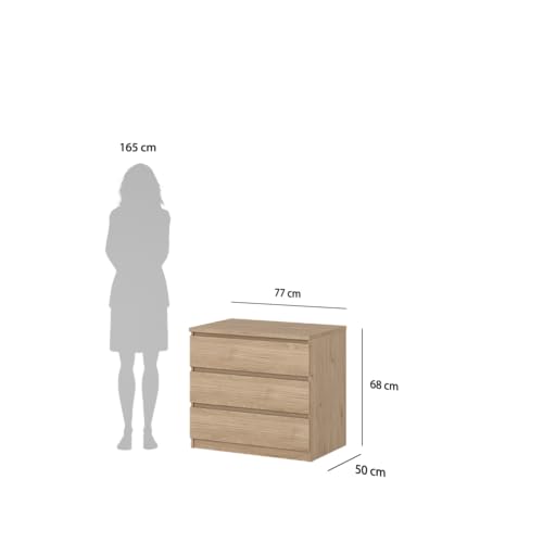 Tvilum Scottsdale 3 Drawer Chest in Jackson Hickory - color: Jackson Hickory