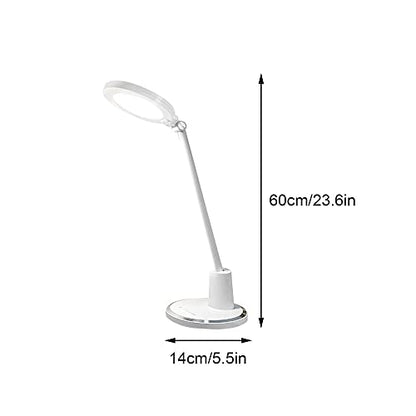 Desk Lamp, 7W LED Eye-Caring Dimmable Table Lamps with USB Charging Port, Flexible Gooseneck, Touch Control, Portable Folding LED Office Lamps, Students Kids Studying Reading Desk Light