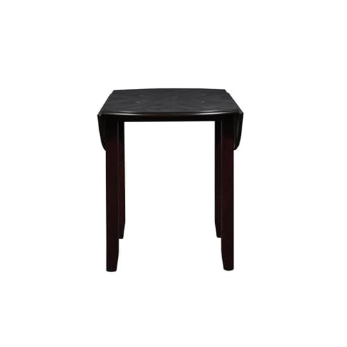 New Classic Furniture Gia 3-Piece Drop Leaf Dining Table Set with 2 Chairs, 42-Inch, Ebony - color: Ebony, size: Dining Set