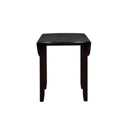 New Classic Furniture Gia 3-Piece Drop Leaf Dining Table Set with 2 Chairs, 42-Inch, Ebony - color: Ebony, size: Dining Set