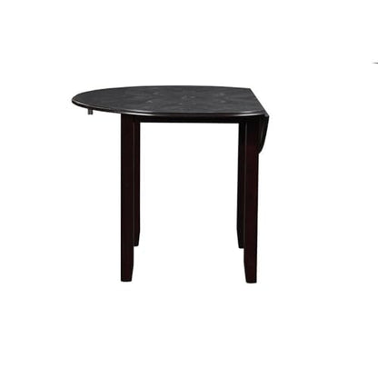 New Classic Furniture Gia 3-Piece Drop Leaf Dining Table Set with 2 Chairs, 42-Inch, Ebony - color: Ebony, size: Dining Set