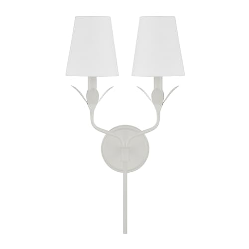 Crystorama Broche 2 Light Matte White Sconce - color: Matte White, size: Width: 12 Inches