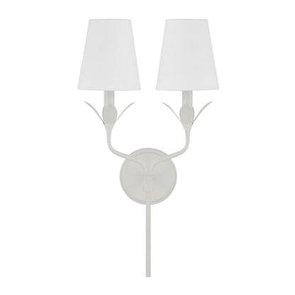 Crystorama Broche 2 Light Matte White Sconce - color: Matte White, size: Width: 12 Inches