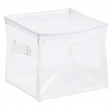 Amazon Basics Clear Zippered Storage Bags for Closet Organization, Stackable Clothing and Linen Storage Containers, 3-Pack - size: 3-Pack
