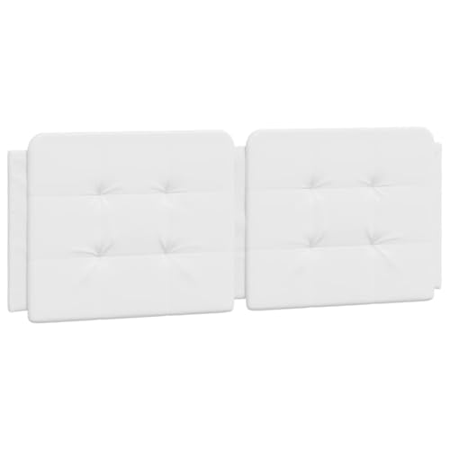 White Headboard Cushion Mounted Wall - Upholstered Headboards Full Size, Bed Frame for Wall, Fabric Headboard, 53.9 in